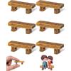 MenYiYDS 6 pezzi Panchina in Miniatura per Giardino Fatato, Accessori in Resina Gialla per Paesaggi in Miniatura, Decorazioni per Bonsai e DIY, Set di Panchine per Miniature e Arredo Giardino