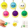 HBSFBH 6 Pezzi Tastiera Fidget Toys per Adulti, Fidget Dumpling per Tastiera, Tastiera Giocattolo Fidget, Portachiavi Fidget Tastiera, Tastiere Fidget Dumpling con Luce LED, per Ansia, Ufficio, Scuola