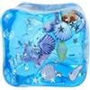 Bemonew Squish di Ghiaccio, Giocattolo Elastico Antistress Giocattolo sensoriale a Tema Oceano con Stelle e Conchiglie per Giornate Indaffarate o Viaggi, Blu
