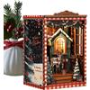 Generico Kit Casa in Miniatura | Kit Miniatura Libreria Casa delle Bambole Natale | Modello Decorativo da Costruire per Libreria Artigianato | Regalo Compleanno Halloween Sala Lettura per Appassionati