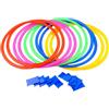 Generic Gioco di squillo con cerchi Plaśtic ad incastro, set da esterno, gioco di coordinamento 'equilibrio, sviluppo delle abilità motorie grossolane Funzione di movimento | Gioco ad anello utilizzato