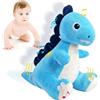 Tokiyis Giochi Neonato 6 Mesi, Dinosauro Peluche Interattivo Musicale Strisciare per Tummy Time, Giocattolo per Imparare a Strisciare da 6 7 8 9 10 12 Mesi, Regalo per Bambini Giocattolo 1 2 3 Anni