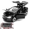 TOPRON Model X 1:32 Modellino, Giocattolo Elettronico in Lega Pressofusa con Funzione di Arretramento, con Luci e Musica, mini Veicolo Giocattolo come Regalo per Bambini (Nero)