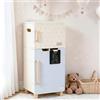 ROBUD Set da gioco con frigorifero in legno, frigorifero per giochi di finzione per bambini con lavagnetta, congelatore e accessori, frigorifero giocattolo bambini bambine 3+