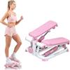 Sunny Health & Fitness Total Body Smart 2-in-1 Stepper Machine, allenamento total body, idraulico regolabile, monitor LCD, fasce di resistenza, pedali antiscivolo - SF-S0978SMART