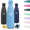 Motswedi Borraccia Termica 500 ml, a Prova di Perdite, Bottiglia Termica, Cantimplora Acciaio Inox, Freddo 24h Caldo 12h, Borracce Termiche, per Scuola, Sport, Palestra, Azzurro