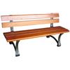 Panchina da Giardino 2 Posti 150x72x58 cm in Ghisa e Legno Teak Scuro