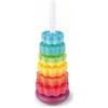 Torre Impilabile Arcobaleno Educativo Gioco con Anelli Dentati Colorato per