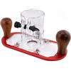 Durashmall Base inclinabile in lega di alluminio con manici in legno per decespugliatori da 65 mm, per RT0700C DRT50 3709 370, per lavorazione del legno, rifilatura, fresatura e scanalatura, rosso