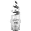Zohisin Ugello a spirale in acciaio inossidabile 316l filettatura maschio intasamento accessorio per irrigazione G1 Dn25 per irrigazione da giardino raffreddamento industriale (G1/2DN15)