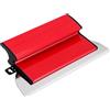 ZONJIE Lama per scrematura per cartongesso - Spatola per levigatura Spatola per cartongesso per scrematura di Cazzuola per intonaco Cazzuola di finitura semiflessibile resistente (Rosso - 25CM)