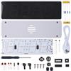 EpheyFIF Kit di saldatura con orologio digitale colorato, LED RGB, progetti elettronici fai da te, con allarme e visualizzazione della temperatura, per studenti e hobbisti, apprendimento STEM (bianco)