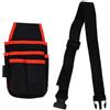 NiuLumea Borsa porta attrezzi in tela resistente con scomparti multipli, porta martello, clip da cintura regolabile adatta per elettricisti e falegnami (rosso)