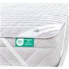 FH FAM' HOME HOME COSINESS FAM Home Coprimaterasso Matrimoniale 160x200 cm I Topper Matrimoniale I Coprirete Matrimoniale Naturale e Traspirante, Lavabile in Lavatrice, Cotone - Poliestere