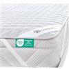 FH FAM' HOME HOME COSINESS FAM Home Coprimaterasso Singolo 80x200 cm I Coprimaterasso Una Piazza e Mezza I Topper Singolo I Coprirete Singolo Naturale e Traspirante, Lavabile In Lavatrice, Cotone - Poliestere