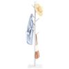 YheenLf Appendiabiti da Terra, Attaccapanni Ingresso in Legno Massiccio, 8 Ganci, 3 Hauteurs, per Abbigliamento, Cappelli, Sciarpa, per Ufficio, 30×30×180cm, Bianco