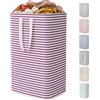 Lifewit Cesto Portabiancheria, Cesta Portabiancheria Pieghevole, Portabiancheria Sporca con Manici Allungati, Laundry Basket per Camera da Letto, Bagno e Lavanderia, 80L, Viola