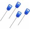 XLUX Tester per terreno per piante, sensore di umidità del suolo, monitor dell'acqua per giardinaggio, agricoltura, piante domestiche, interne ed esterne, fiori, blu, confezione da 4