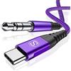 sweguard Cavo USB C a Jack 3.5mm 1.2M,Cavo aux USB C da 3,5 mm per cuffie, autoradio, altoparlanti, compatibile con iPhone 17, 16, 15, MacBook, iPad Pro/Air,Galaxy S26,S25,S24,S23,S22,S21, Note