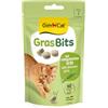 GimCat Gras Bits, Snack per gatti senza cereali e ricco di vitamine, con erba vera, Confezione da 8, 8 x 40 g