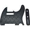 KAISH Diamond Plate - Battipenna tele a 8 fori con piastra di controllo in metallo e viti per Fender Telecaster Americano/Messicano in stile moderno, colore: Nero