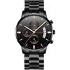 Minxie Orologio analogico al quarzo svizzero da uomo con cinturino in alluminio M-W12, Oro, Classico