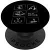 A.J.B.S Designs Andato a pescare, Fuori sede. Scappare tutti i giorni. PopSockets PopGrip Adesivo