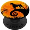 Costume di Halloween divertente cane box Costume di Halloween spaventoso divertente cane boxer e luna PopSockets PopGrip Adesivo