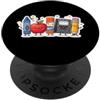 Happy Back To Class Teacher Teacher Crayon Apple Pencil Cute Back to School PopSockets PopGrip Adesivo