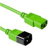 ACT Cavo per elettrodomestici a freddo, 0,3 m, C13 a C14, cavo prolunga IEC maschio a femmina, 3 pin- AK5425 verde