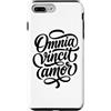 Romantic Latin Language Custodia per iPhone 7 Plus/8 Plus Omnia Vincit Amor Latin Love conquista tutte le citazioni