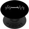 Gifts For Rower Dragon Boat Racing Heartbeat Pulse Camicia PopSockets PopGrip Adesivo