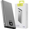 Allity Powerbank 10000 mAh, 22,5 W, caricabatterie rapido con USB-C e 2 USB-A, batteria mobile con display LCD e pass-through, power bank per iPhone, Samsung, Android, tablet, grigio