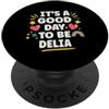 Custom Gifts For Women Gift For DELIA DELIA Personalized Retro Girls Custom DELIA Name PopSockets PopGrip Adesivo