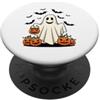 Halloween Ghost Bats Pumpkins Funny Cute Halloween fantasma pipistrelli zucche PopSockets PopGrip Adesivo