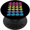 Bunny Rabbit Pixel Art LGBT Pansexual Fl Coniglio Coniglietto Pixel Art LGBT Pansessuale Bandiera PopSockets PopGrip Adesivo