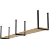 uofgcru Scaffali portaoggetti montati a soffitto,mensole industriali da soffitto,mensole sospese galleggianti,mensole in Legno per Bar Garage Ristorante,Legno massello e Ferro Metallico(160×30×50cm)