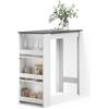 Livinity Tavolo da bar Regusa, Bianco/antracite, 45 x 110 cm