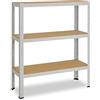shelfplaza® 90x120x60cm OFFICE Scaffale metallo per carichi pesanti grigio chiaro 3 ripiani à 175kg capacità/Scaffali in metallo per garage come scaffali per ripostiglio o scaffali per ufficio