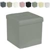 GX GARGIX Puff Pouf Contenitore Quadrato velluto Baule 38X38cm Trapuntato (dSSEL-FANGO)