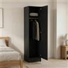 Dmora Guardaroba Grande Cecile, Mobile Camera da Letto, Cabina Armadio portabiti, Armadio Appendiabiti, 49x47 h200 cm, Nero
