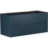 Vente-unique - Mobile sotto lavabo sospeso striato 120 cm Blu - PAVANI