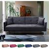 Produce Shop Divano Letto Moderno 3 posti Design clic clac in Tessuto Velluto Villolus - Grigio Scuro