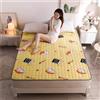 hxoity Materasso Futon Ultra Sottile Poliestere Pieghevole Tatami Tappeto Pavimento Pelle Amica Spazzolato Tutte Stagioni Portatile Dormitorio Studenti Cartoon Morbido Antiscivolo Poltrona Letto Traspirante