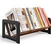 ELITEROO Libreria da scrivania, in legno, inclinata, piccola libreria da tavolo, mini libreria portatile per libri, libri di cucina, lettura per bambini, ufficio e casa, marrone rustico
