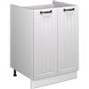 Vicco Mobile lavello cucina Fame-Line, Bianco rustico/Bianco, 60 cm, per la combinazione con altri moduli della serie Fame-Line