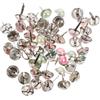 Alipis Decorativi Chiodi a Due Punte in Lega Colore Assortito 50 Pezzi Rotondi per Lavoretti Creativi e Scrapbooking Fai da Te Colore Casuale