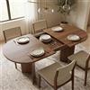 PLLBIKK Tavolo da pranzo rotondo allungabile, 120/160 x 80 x 75 cm, tavolo da pranzo allungabile, ovale, tavolo da pranzo, tavolo da pranzo, tavolo da cucina, per 4-6 persone, per cucina, soggiorno (colore