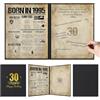 Benjia Libro degli ospiti per 30° compleanno per uomini e donne, regalo per libro degli ospiti del Regno Unito, regalo vintage per 30 anni, biglietto di certificato, decorazioni di compleanno per papà