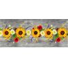 Generico PELLECCHIA COLORI |Tappeto Cucina Antiscivolo Lavabile | Passatoia Antimacchia |100% Poliestere| Interni ed Esterni |Retro in gomma | Stampa Digitale (Girasoli e Lavanda, 52 x 100)